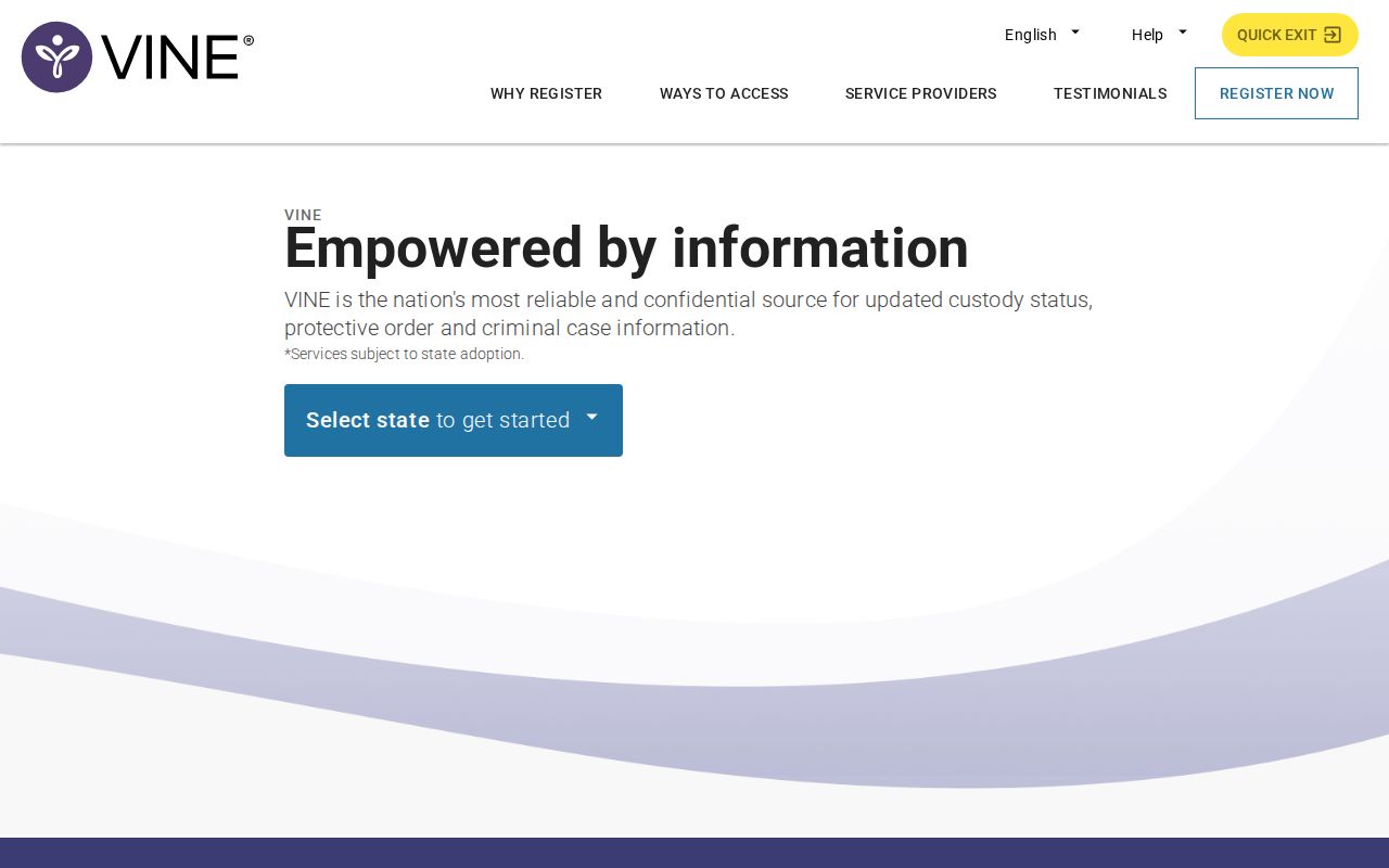 ICE detainee release and immigration custody notification through DHS-VINE
