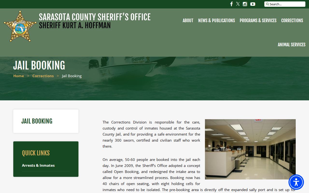 Sarasota County released inmate volume statement