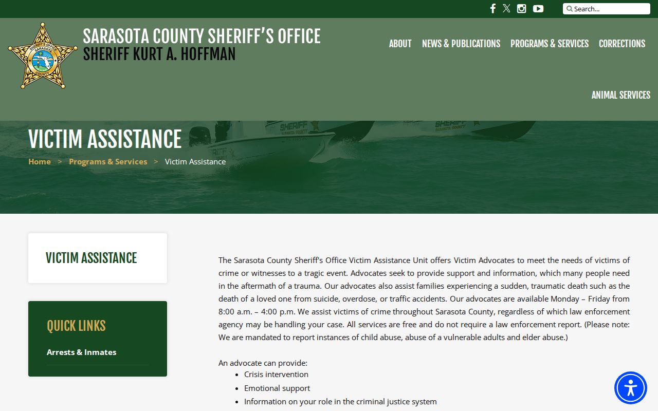 Sarasota County VINELink release coverage confirmation